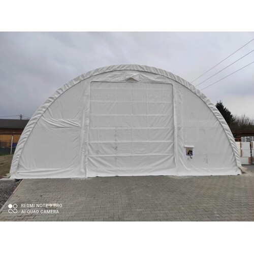 Plachtová hala 9,15 x 40 x 4,5 - 900g/m2 + naviják - Bílá