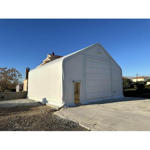 269027DP - Plachtová hala - 8m x 27,45m x 5,18m - BÍLÁ