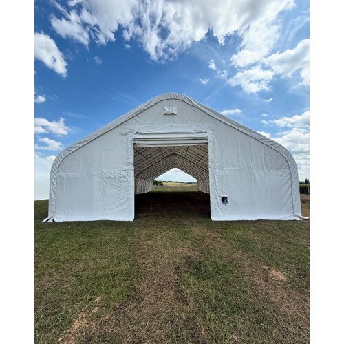 Plachtová hala - 18,3m x 31,72m x 7,6m - BÍLÁ - 60 110 25 DP