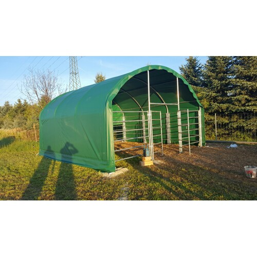 Plachtový přístřešek - Animal 8m x 10m x 4m - Vojenská zelená