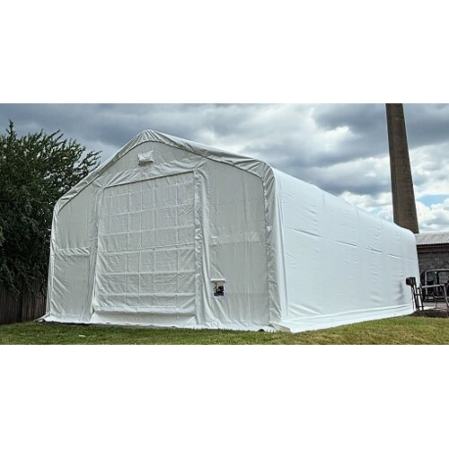 233017DP - Plachtová hala - 7m x 9,15m x 5,2m - BÍLÁ