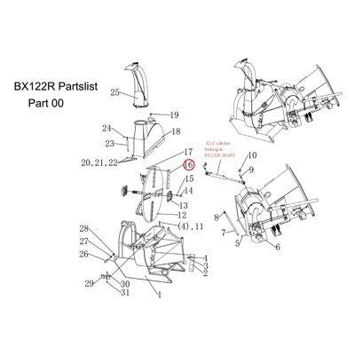 Nůž štěpkovač BX 122 RS