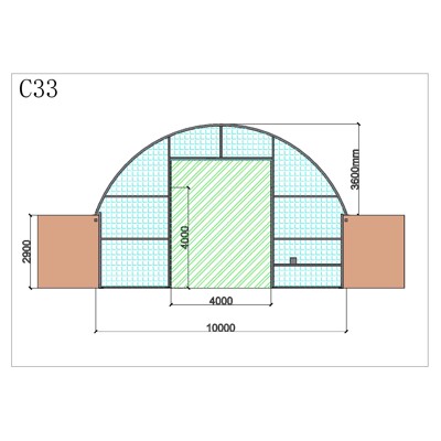 Přední čelo s navijákovými vraty pro 10m - C33S