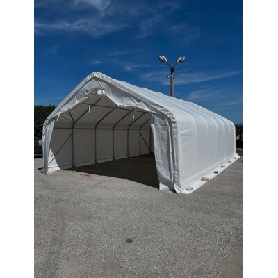 Plachtová hala SP203512P - 6,1m x 10,67m x 3,66m - BÍLÁ